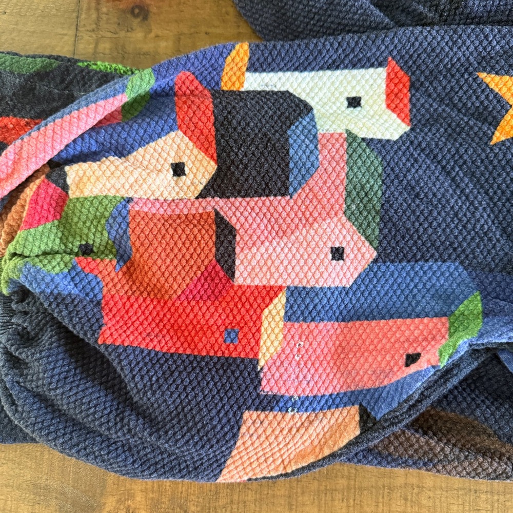 Farm Rio for Anthropologie Navy Celestial Tropical Wide Leg Jumpsuit Small P - Picture 11 of 11